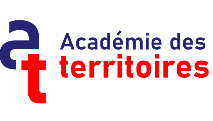 Logo bleu et rouge de l'Académie des territoires