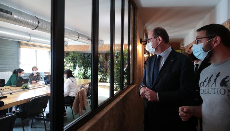 Visite du Premier ministre dans un tiers lieux de Caen