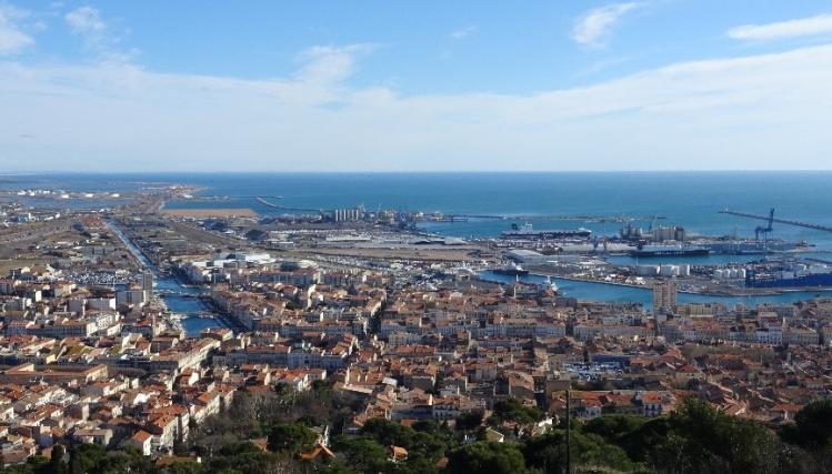 Vue panoramique de la ville de Sète
