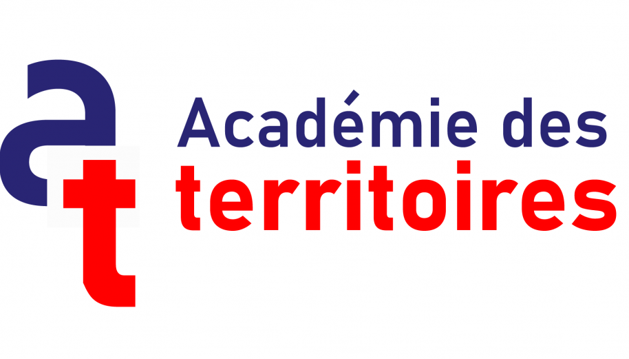 Logo bleu blanc rouge de l'Académie des territoires