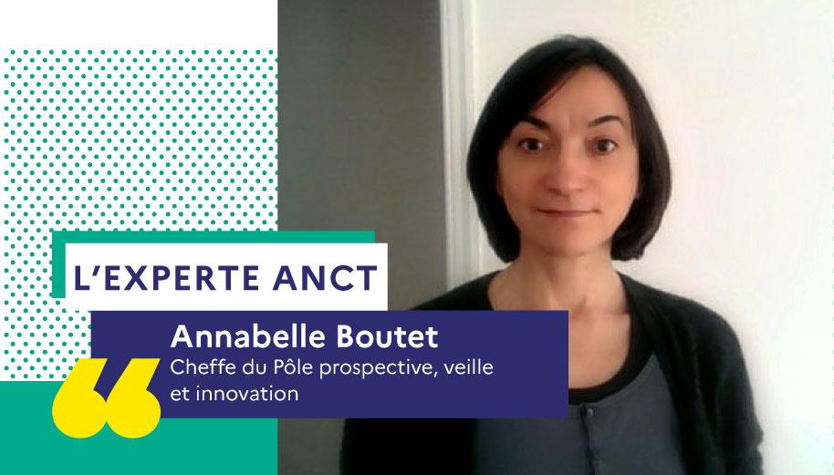 Photo portrait d'Annabelle Boutet, cheffe du pôle Prospective et Veille de l'ANCT.
