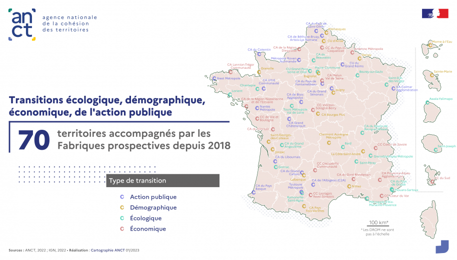 Carte des fabriques prospectives (2018-2022) 