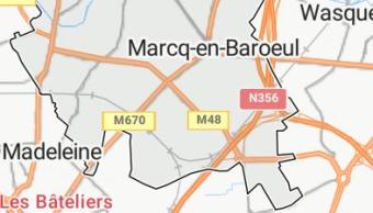 Map Marcq-en-Baroeul