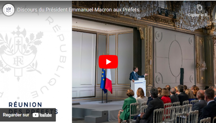Discours du Président Emmanuel Macron aux Préfets le 15 septembre 2022