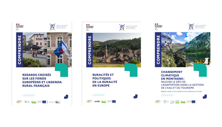 Couvertures des lots de l'étude "Regards croisés sur le développement rural français"