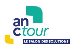 Logo ANCTour en vert, jaune et bleu, avec la signature "le forum des solutions" dans un cartouche bleu