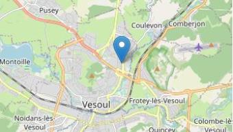 plan de situation de la ville de Vesoul